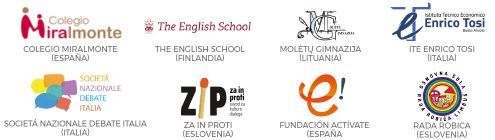 Logos en ERASMUS+ "DEBATE" de sección internacionalización - Colegio Miralmonte