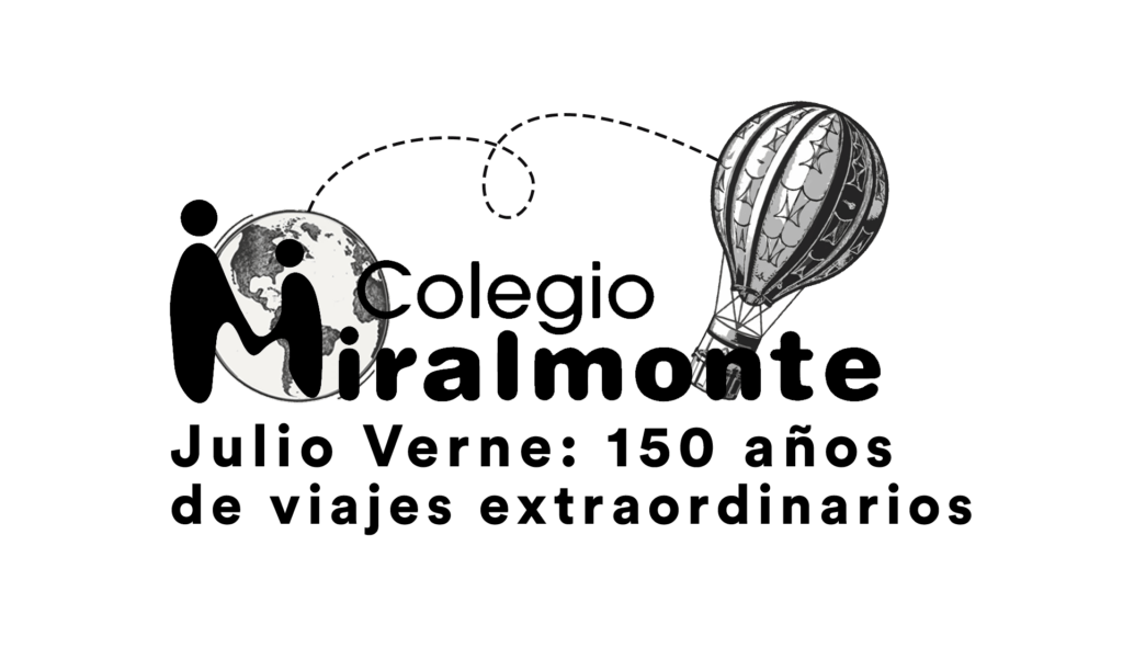 Logo Julio Verne - 150 años de viajes extraordinarios - Colegio Miralmonte