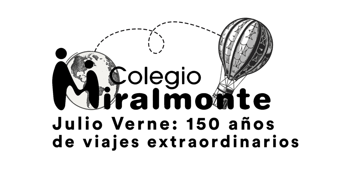 Logo Julio Verne - 150 años de viajes extraordinarios - Colegio Miralmonte