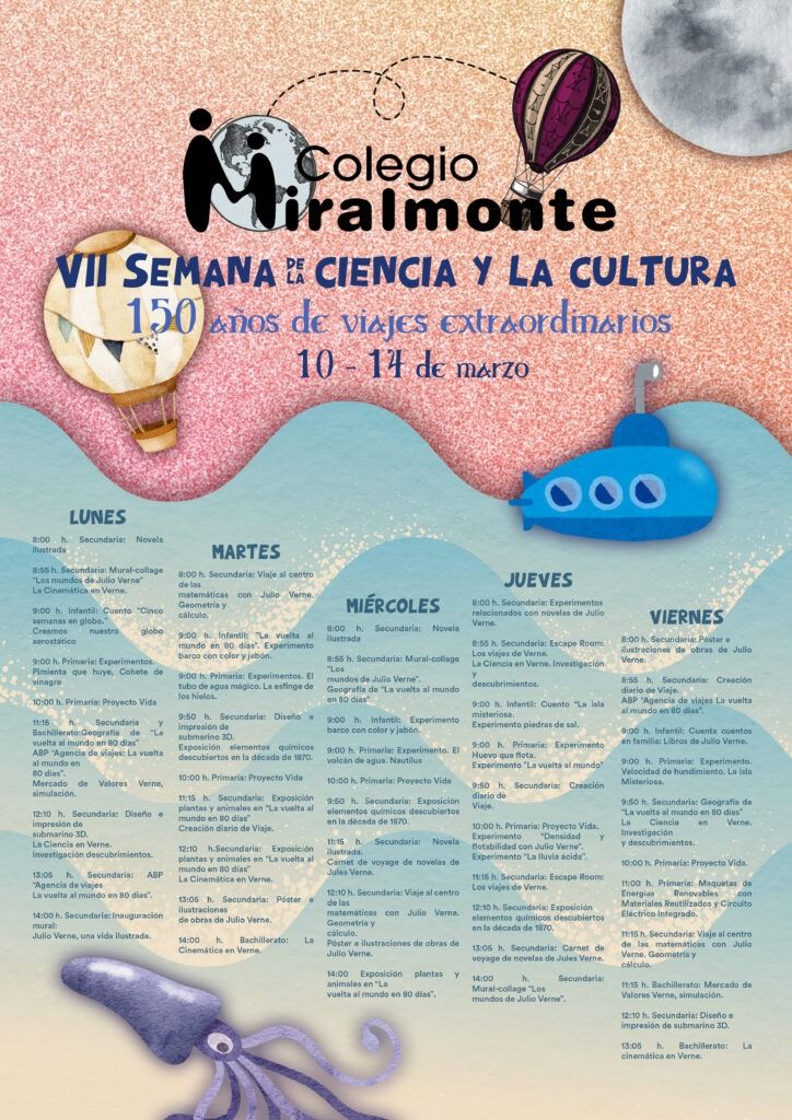 Cartel Semana de la Ciencia Miralmonte 2025 Cartel Semana de la Ciencia Miralmonte 2025