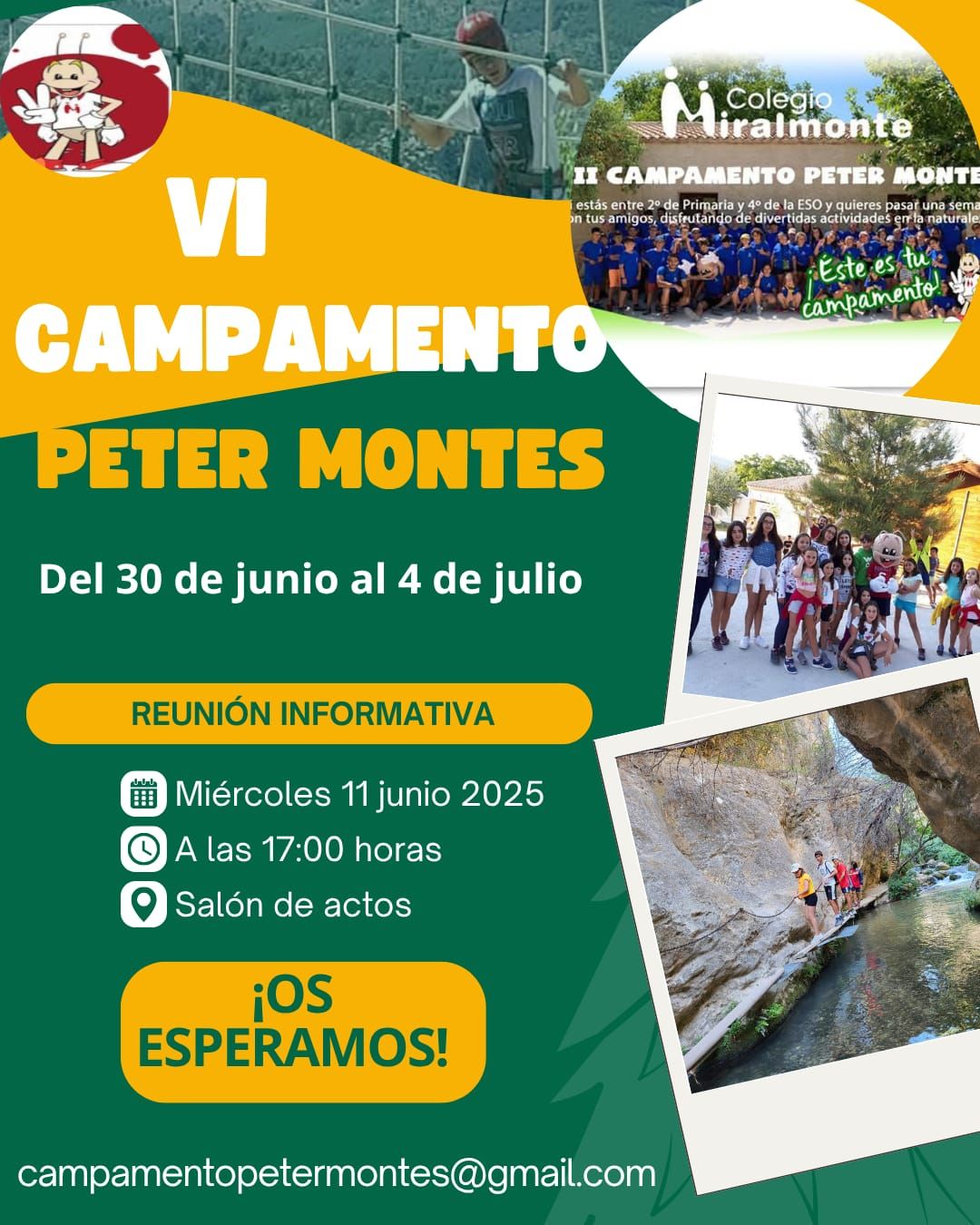 Cartel Campamento Petermontes 2025