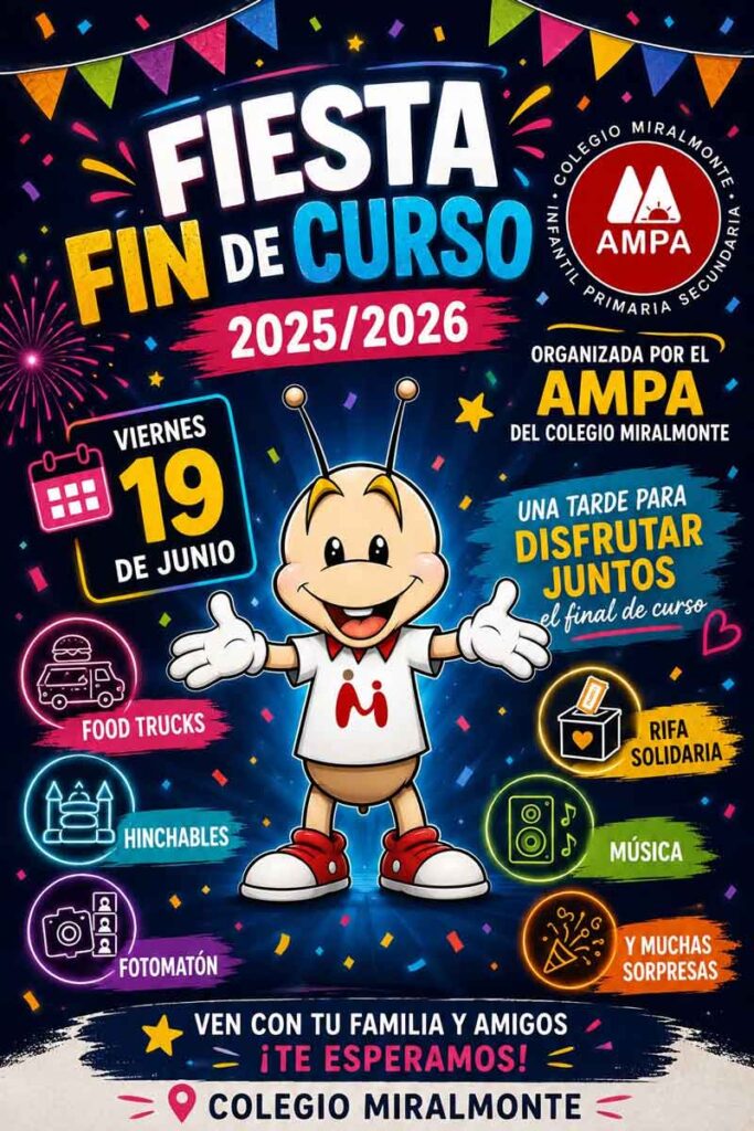 Cartel fiesta fin de curso 2026 Cartel fiesta fin de curso 2026