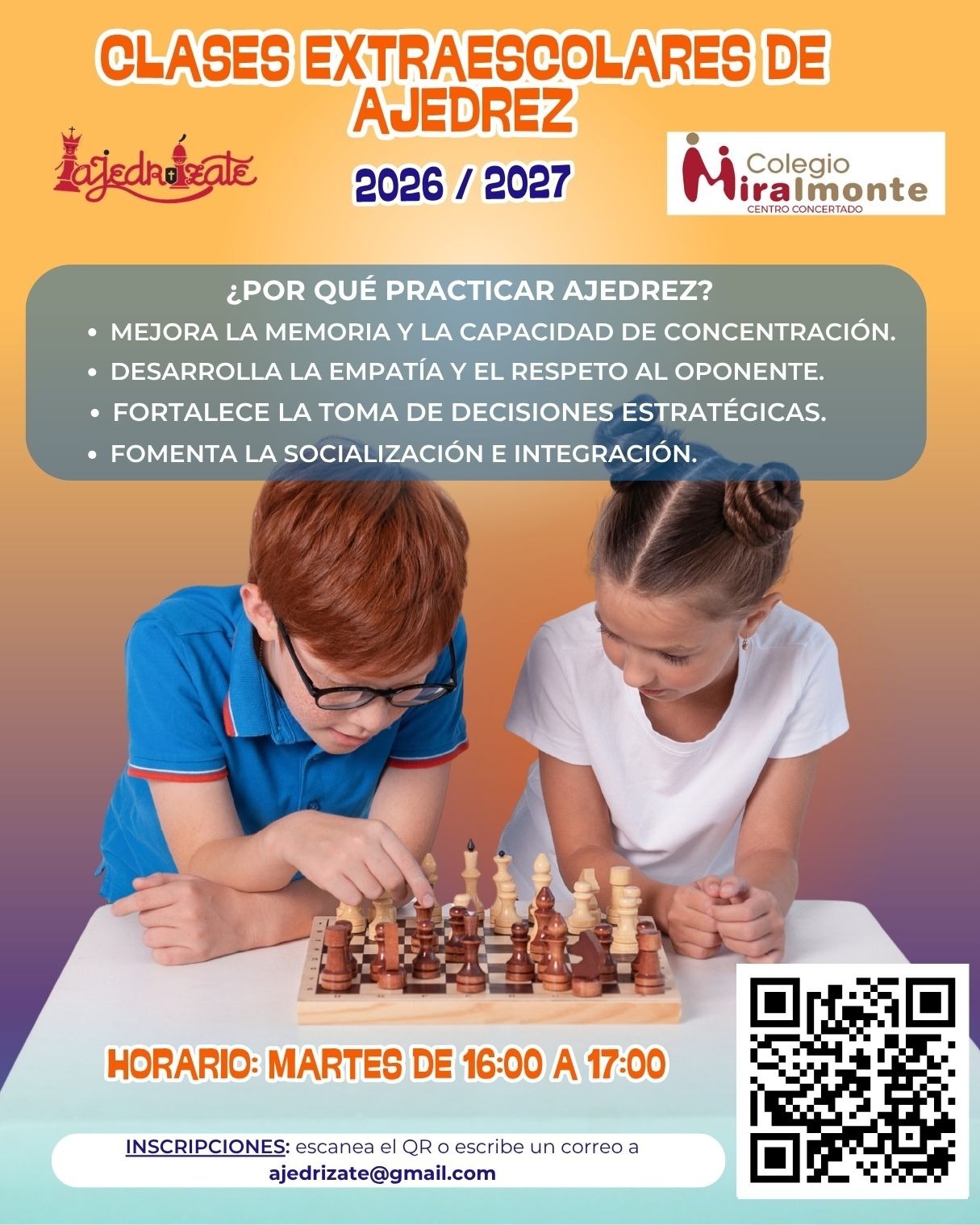 CARTEL EXTRAESCOLAR AJEDREZ MIRALMONTE CARTEL EXTRAESCOLAR AJEDREZ MIRALMONTE